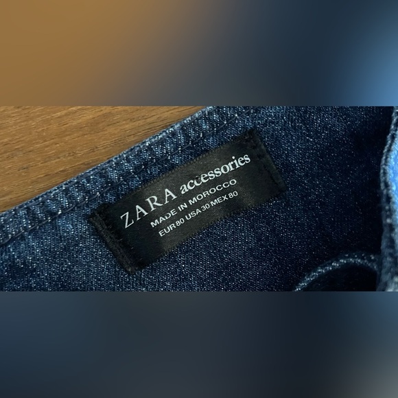 Zara Denim Jean Lace-Up Corset - Size 30 - Picture 5 of 6